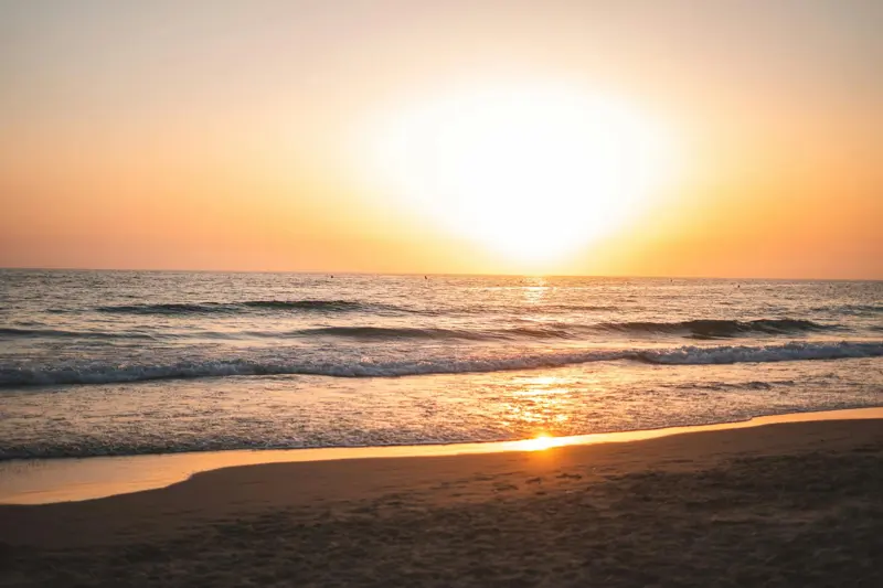 Costa del sol beach sunset